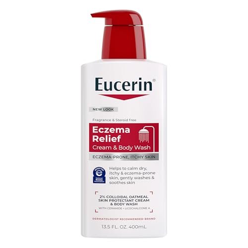 Eucerin Eczema Relief Cream Body Wash - Soothing Body Wash with Colloidal Oatmeal, Ceramide-3 & Licorice Root Extract, 13.5 Fl Oz Avelisse