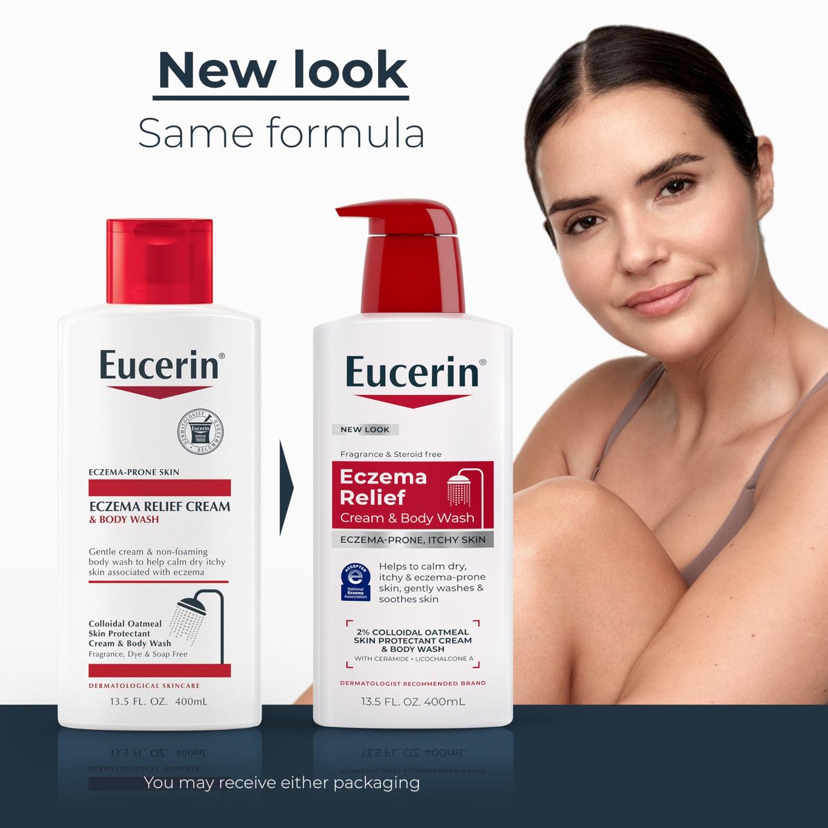 Eucerin Eczema Relief Cream Body Wash - Soothing Body Wash with Colloidal Oatmeal, Ceramide-3 & Licorice Root Extract, 13.5 Fl Oz Avelisse