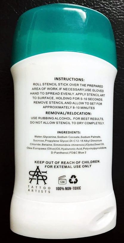 Tattoo Transfer Stick – Antiperspirant Deodorant Gel for Clean, Dry Tattoo Stencil Application | Temporary Tattoo Supplies | 1 Count