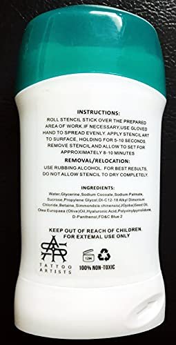 Tattoo Transfer Stick – Antiperspirant Deodorant Gel for Clean, Dry Tattoo Stencil Application | Temporary Tattoo Supplies | 1 Count - görsel 9