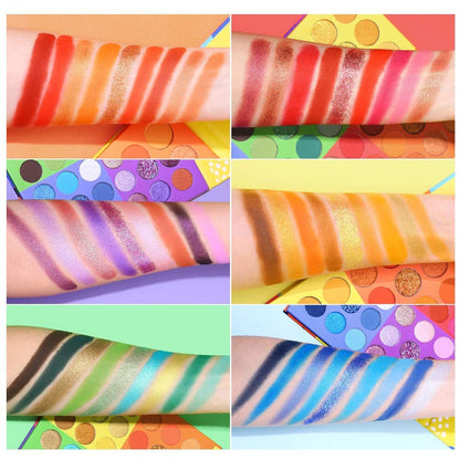UCANBE 54 Colors Splashy Candies Eyeshadow Palette - Highly Pigmented Matte, Shimmer & Glitter Rainbow Eyeshadow - Long Lasting, Waterproof, Blendable Makeup Palette