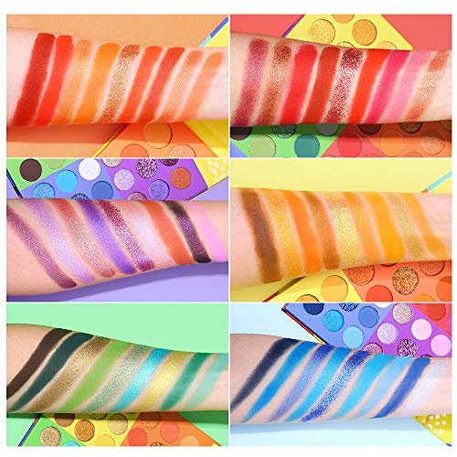 UCANBE 54 Colors Splashy Candies Eyeshadow Palette - Highly Pigmented Matte, Shimmer & Glitter Rainbow Eyeshadow - Long Lasting, Waterproof, Blendable Makeup Palette - görsel 8
