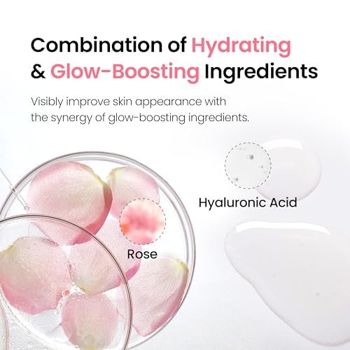 DERMALOGY by Neogen Hyal Glow Rose Essence - Hydrating Essence with 74% Damask Rose Water & Flower Oil & Extract, 160ml Avelisse