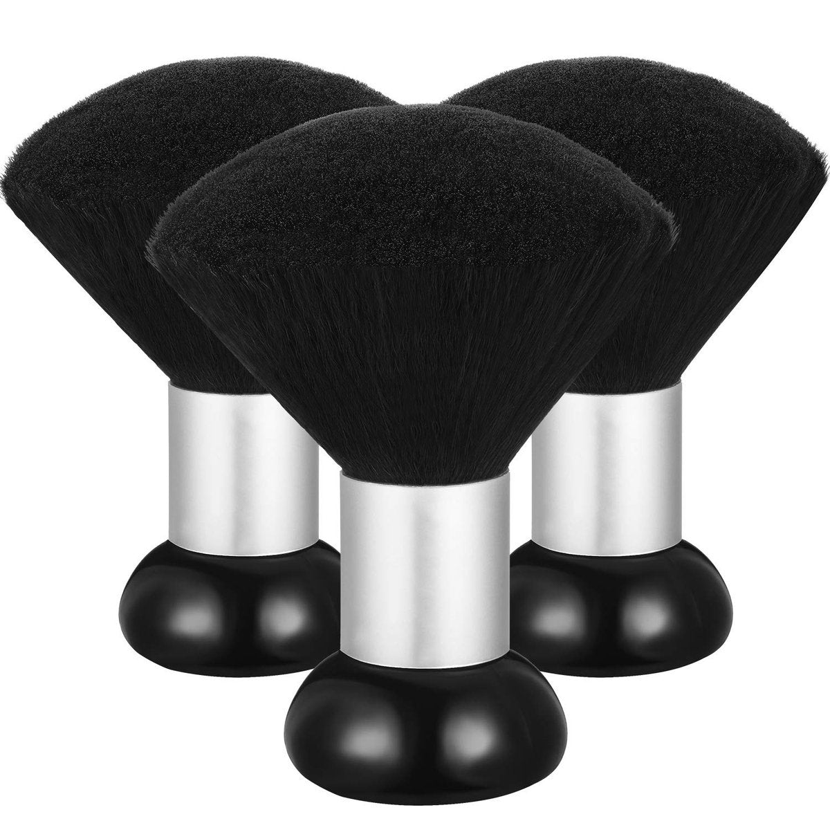 Patelai 3-Pack Barber Neck Duster Brush for Hair Cutting – Large Neck Duster with Plastic Handle Grip for Sweeping Hair Around Face – Barber Accessories and Cleaning Supplies - görsel 1