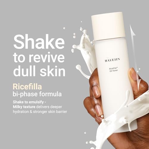 HAYEJIN RiceFila Milk Toner for Glass Skin – 2-in-1 Hydrating Korean Rice Toner with Niacinamide, 8 Hyaluronic Acids & 6 Peptides – Dual Phase Lightweight Rice Bran Facial Toner 5.07 fl oz Avelisse