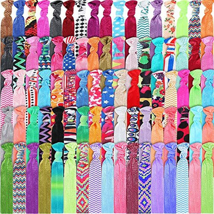 Syhood 200 Pieces No Crease Elastics Hair Ties – Bulk Knotted Fold Over Ponytail Holders for Women & Girls Avelisse