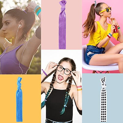 Syhood 200 Pieces No Crease Elastics Hair Ties – Bulk Knotted Fold Over Ponytail Holders for Women & Girls Avelisse