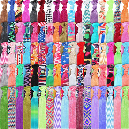 Syhood 200 Pieces No Crease Elastics Hair Ties – Bulk Knotted Fold Over Ponytail Holders for Women & Girls Avelisse