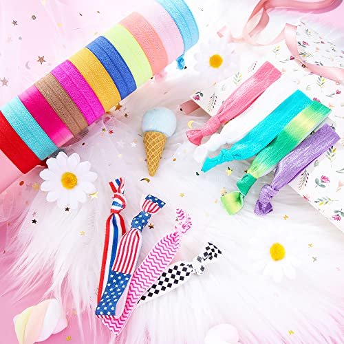 Syhood 200 Pieces No Crease Elastics Hair Ties – Bulk Knotted Fold Over Ponytail Holders for Women & Girls Avelisse