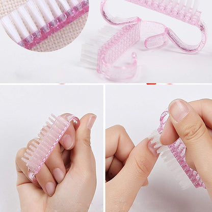 20-Piece Handle Grip Nail Brush Set – Perfect Christmas & Thanksgiving Gifts for Women & Girls