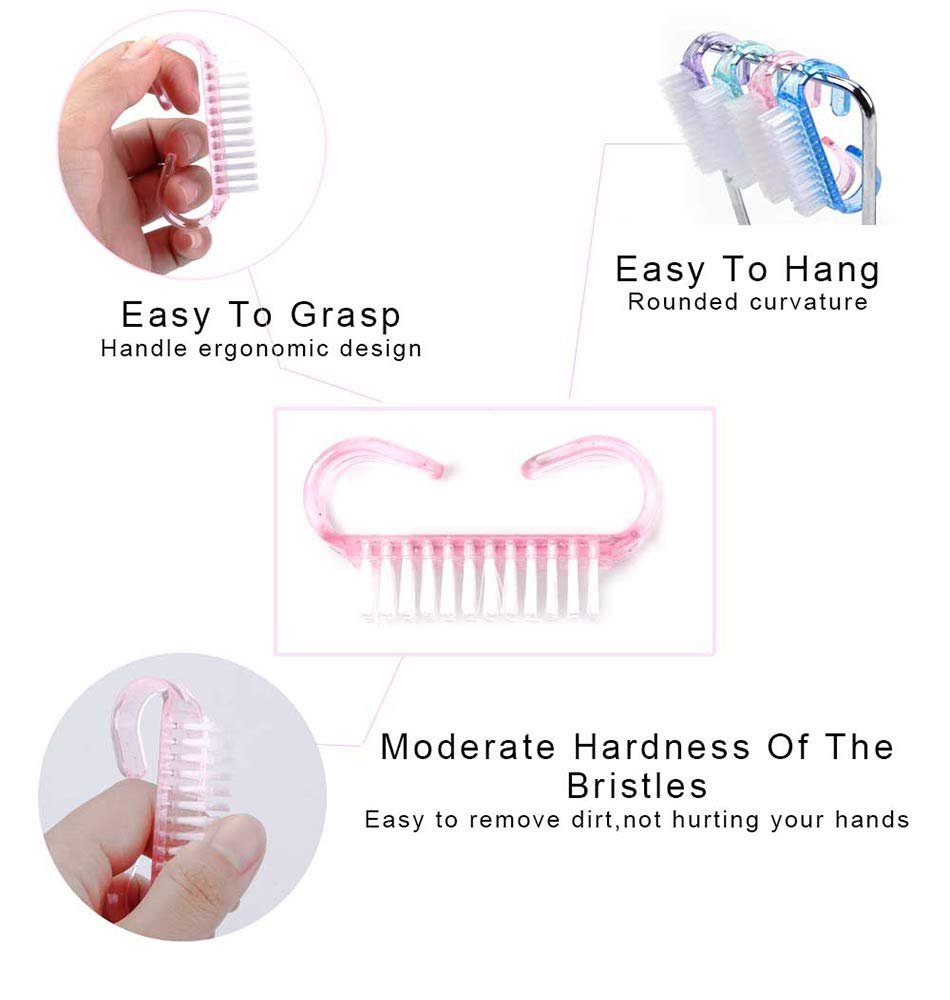 20-Piece Handle Grip Nail Brush Set – Perfect Christmas & Thanksgiving Gifts for Women & Girls - görsel 3
