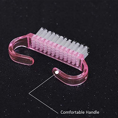 20-Piece Handle Grip Nail Brush Set – Perfect Christmas & Thanksgiving Gifts for Women & Girls