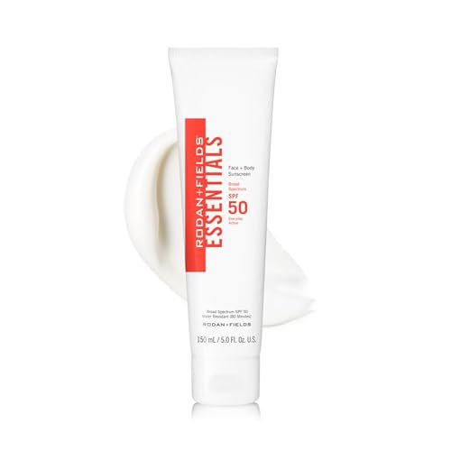 Rodan + Fields Essentials Face + Body Sunscreen Broad Spectrum SPF 50 - Water & Sweat Resistant, Lightweight Daily Moisturizer for Face and Body, 150 mL Avelisse