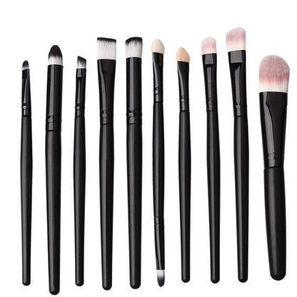 ZHIYE 20-Piece Professional Makeup Brush Set - Black Travel-Friendly Kit for Foundation, Concealer, Eyeshadow & More