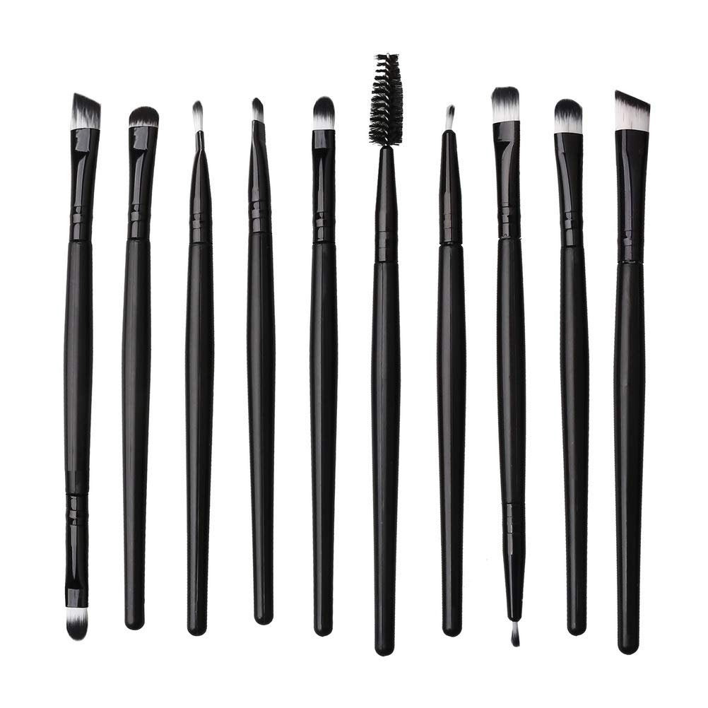 ZHIYE 20-Piece Professional Makeup Brush Set - Black Travel-Friendly Kit for Foundation, Concealer, Eyeshadow & More - görsel 8