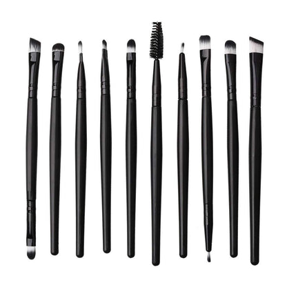 ZHIYE 20-Piece Professional Makeup Brush Set - Black Travel-Friendly Kit for Foundation, Concealer, Eyeshadow & More