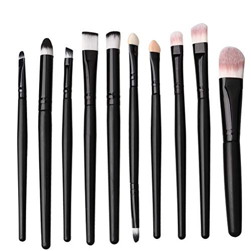 ZHIYE 20-Piece Professional Makeup Brush Set - Black Travel-Friendly Kit for Foundation, Concealer, Eyeshadow & More - görsel 3