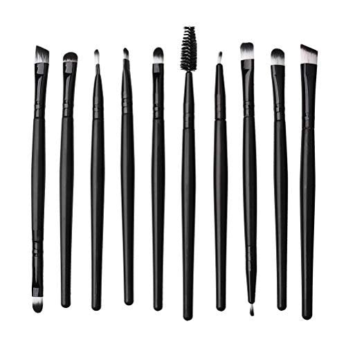 ZHIYE 20-Piece Professional Makeup Brush Set - Black Travel-Friendly Kit for Foundation, Concealer, Eyeshadow & More - görsel 7