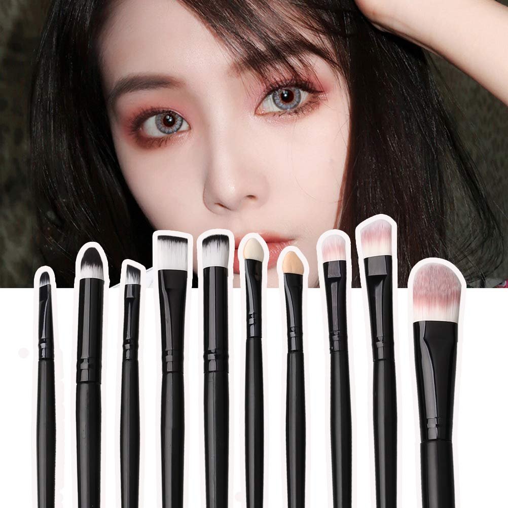 ZHIYE 20-Piece Professional Makeup Brush Set - Black Travel-Friendly Kit for Foundation, Concealer, Eyeshadow & More - görsel 12