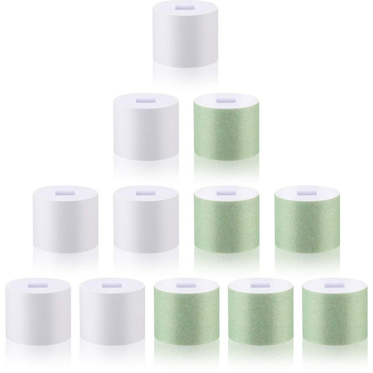 Maitys 12-Piece Nail Buffer Refills for Electric Manicure Pedicure Tool - Replacement Rollers for Filing, Buffing, and Shining
