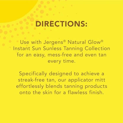 Jergens Natural Glow Body Applicator Mitt – Reusable Tanning Glove for Flawless, Streak-Free Self-Tanning