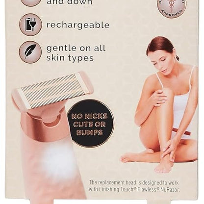 Finishing Touch Flawless Nu Razor Replacement Blades, Rose Gold, 3 Count