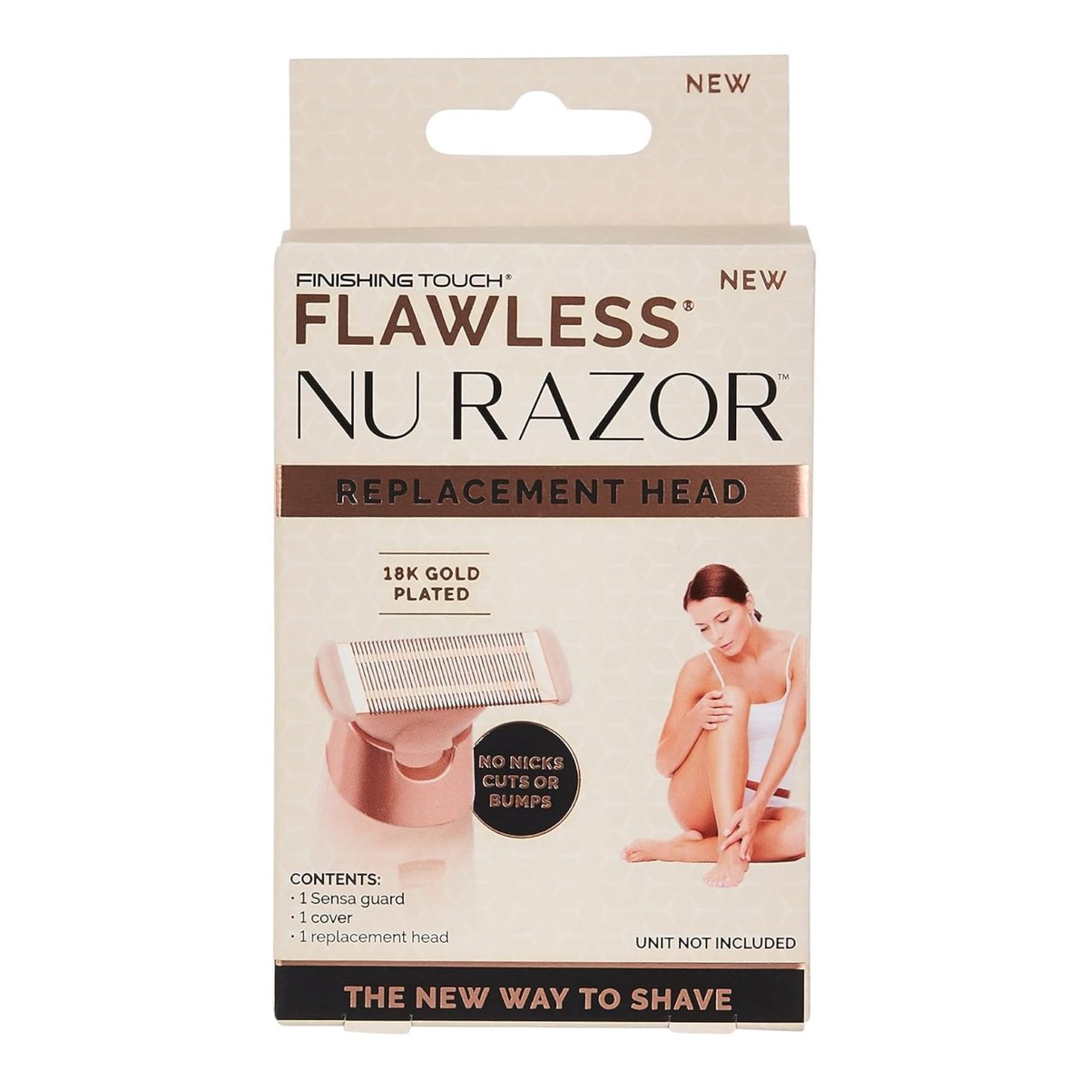 Finishing Touch Flawless Nu Razor Replacement Blades, Rose Gold, 3 Count - görsel 1