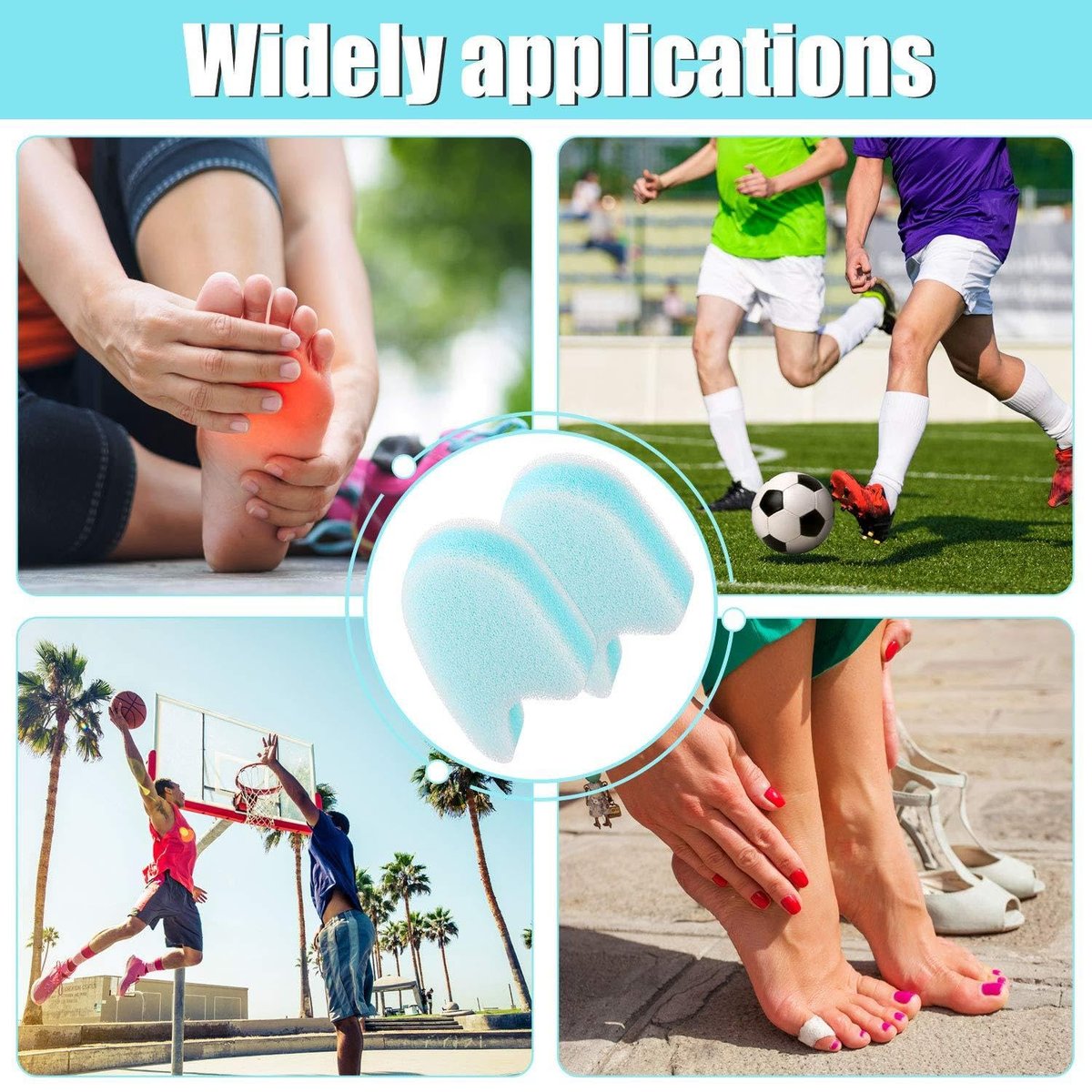 Mudder 16-Piece Foam Toe Spacers for Women & Men – 3-Layer Toe Separators for Overlapping Toes, Hammer Toe Relief & Corn Prevention - görsel 11