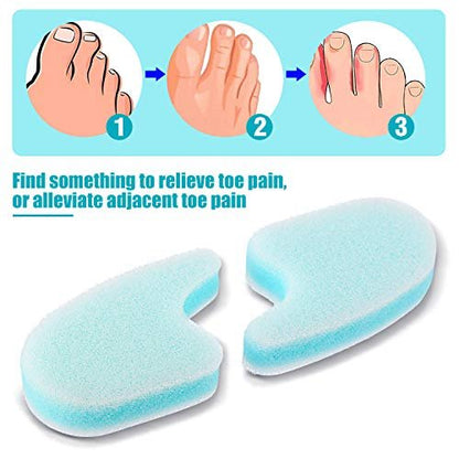 Mudder 16-Piece Foam Toe Spacers for Women & Men – 3-Layer Toe Separators for Overlapping Toes, Hammer Toe Relief & Corn Prevention
