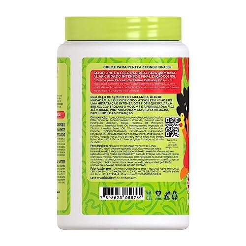 KPOCUN Salon Line Curl Defining Leave-In Cream for Kids - Frizz Control & Intense Shine - Vegan - 1 kg - Ideal for Wavy, Curly & Coily Hair Avelisse