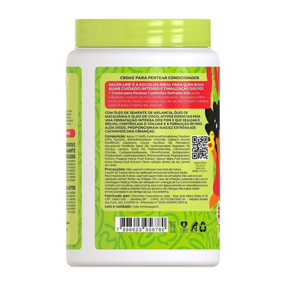 KPOCUN Salon Line Curl Defining Leave-In Cream for Kids - Frizz Control & Intense Shine - Vegan - 1 kg - Ideal for Wavy, Curly & Coily Hair Avelisse