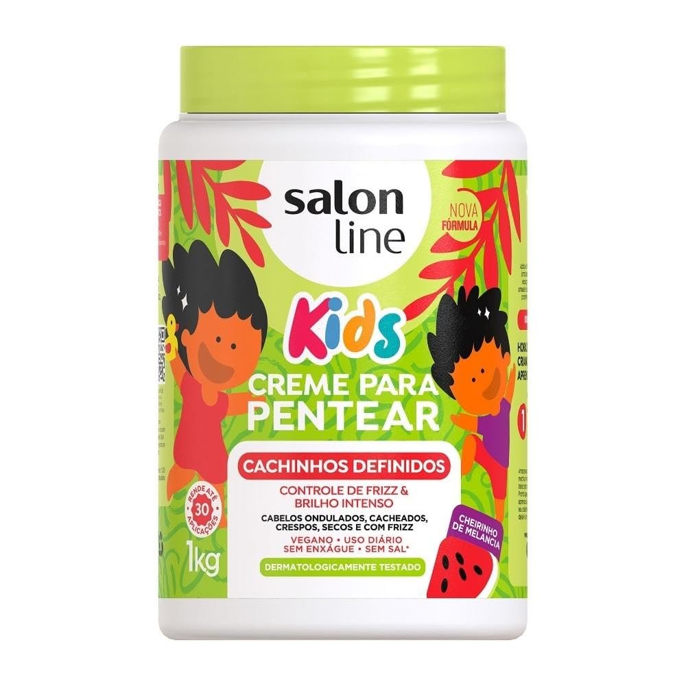 KPOCUN Salon Line Curl Defining Leave-In Cream for Kids - Frizz Control & Intense Shine - Vegan - 1 kg - Ideal for Wavy, Curly & Coily Hair Avelisse
