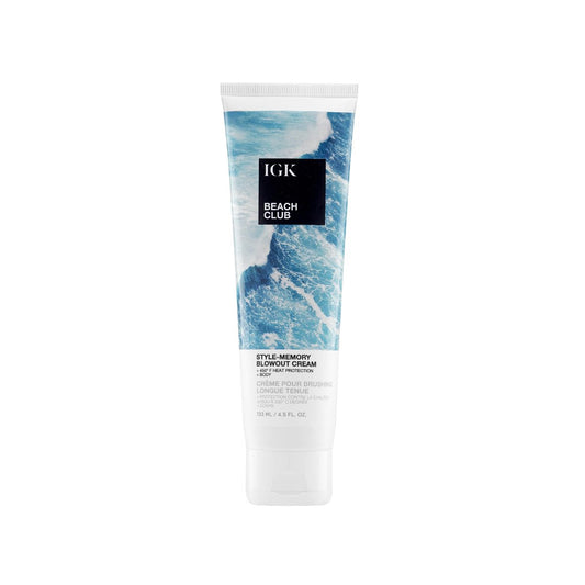 IGK BEACH CLUB Style-Memory Blowout Cream - Volume, Bounce & Heat Protection - Vegan & Cruelty Free - 4.5 oz Avelisse
