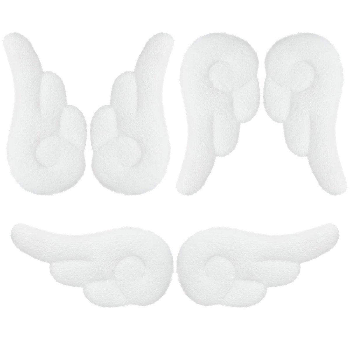 WILLBOND 3 Pairs Angel Hair Clips - Christmas Cute Leather Hair Barrettes for Women and Girls - görsel 1