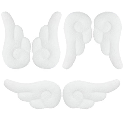 WILLBOND 3 Pairs Angel Hair Clips - Christmas Cute Leather Hair Barrettes for Women and Girls