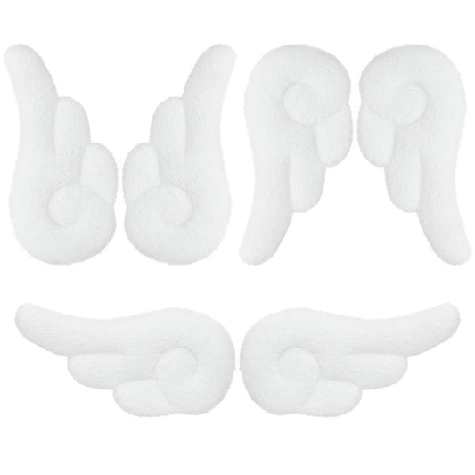 WILLBOND 3 Pairs Angel Hair Clips - Christmas Cute Leather Hair Barrettes for Women and Girls