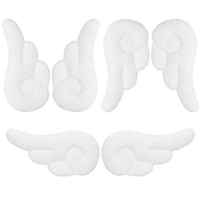 WILLBOND 3 Pairs Angel Hair Clips - Christmas Cute Leather Hair Barrettes for Women and Girls