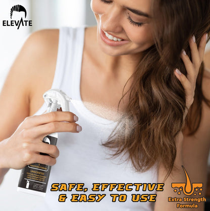 Elevate Hair Regrowth Treatment 5% Minoxidil Spray - Extra Strength Formula for Men and Women - 1 Month Supply Avelisse