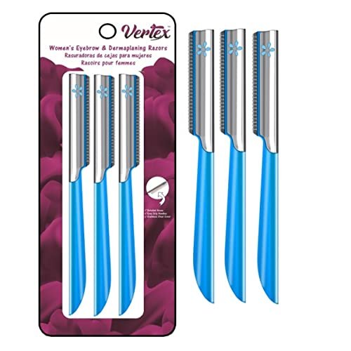 Vertex Dermaplaning Tool – Facial Razor for Women, Peach Fuzz Remover, Exfoliating Sensitive Skin, 3-Pack Pink - görsel 2