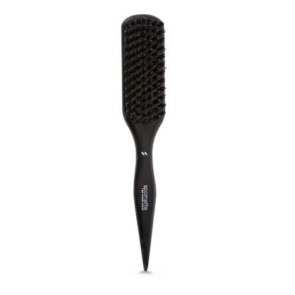 Spornette Boar Bristle Hair Brush for Women - Big Wonder Teasing Brush with Tourmaline Nylon Bristles - Tapered Handle for Volume & Slick Backs (Black) Avelisse