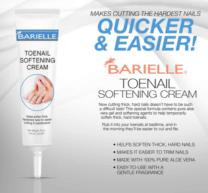 Barielle Toenail Softening Cream – 1.18 oz. Moisturizing Treatment for Hard, Thick Toenails
