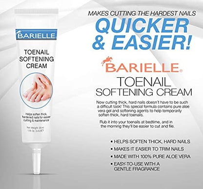 Barielle Toenail Softening Cream – 1.18 oz. Moisturizing Treatment for Hard, Thick Toenails