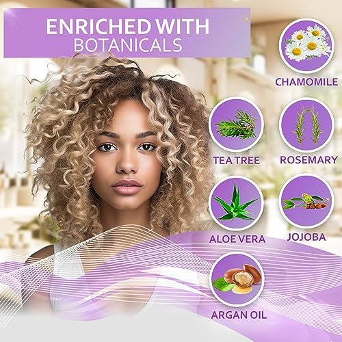 BELLISSO Purple Hair Mask – Deep Conditioner & Toner for Blonde & Brassy Hair | Hydrating Repair & After Bleach Treatment for Damaged Dry Hair | Moisture Conditioning for Bleached Women and Men - görsel 6