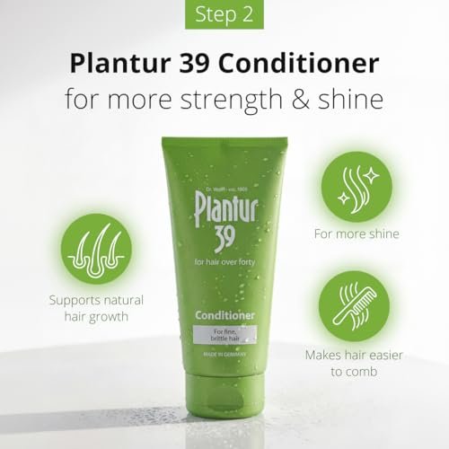Plantur 39 3-Step System for Fine and Brittle Hair Bundle with Phyto-Caffeine Formula to Promote Natural Growth - Shampoo (8.45 oz), Conditioner (5.07 oz), and Tonic (6.76 fl oz) Avelisse