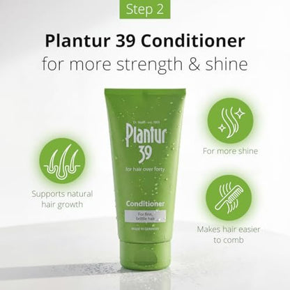 Plantur 39 3-Step System for Fine and Brittle Hair Bundle with Phyto-Caffeine Formula to Promote Natural Growth - Shampoo (8.45 oz), Conditioner (5.07 oz), and Tonic (6.76 fl oz) Avelisse