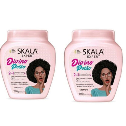SKALA 2 Pack Divino Potao Hair Cream 32 oz – Deep Conditioning & Moisturizing Treatment Avelisse