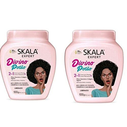 SKALA 2 Pack Divino Potao Hair Cream 32 oz – Deep Conditioning & Moisturizing Treatment Avelisse