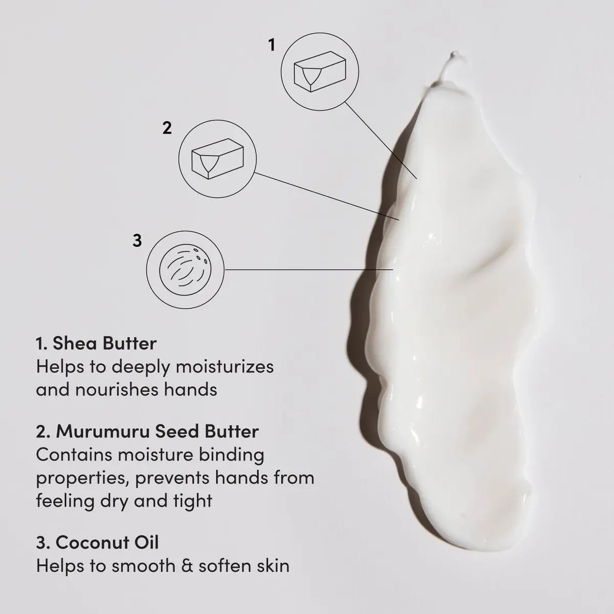 OUAI Hand Cream - Thick, Creamy Balm with Coconut Oil, Murumuru Butter and Shea Butter - Hydrating Moisturizer for Soft Hands - Use Daily to Deeply Nourish Skin (3 Oz) Avelisse