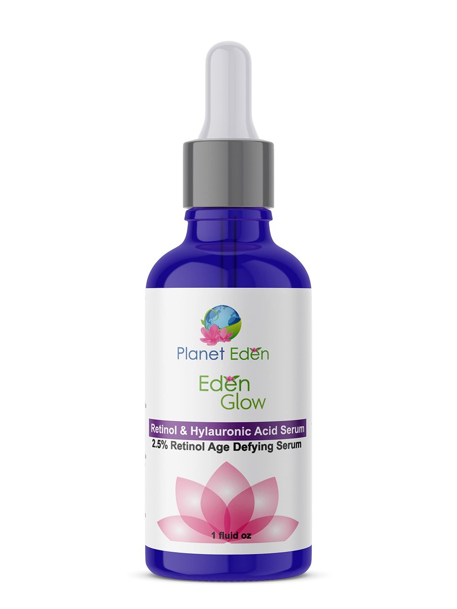 Planet Eden 2.5% Retinol and Hyaluronic Acid Serum - Antioxidant Serum with Aloe Vera, Vitamin E & Green Tea for Luminous Skin - görsel 1