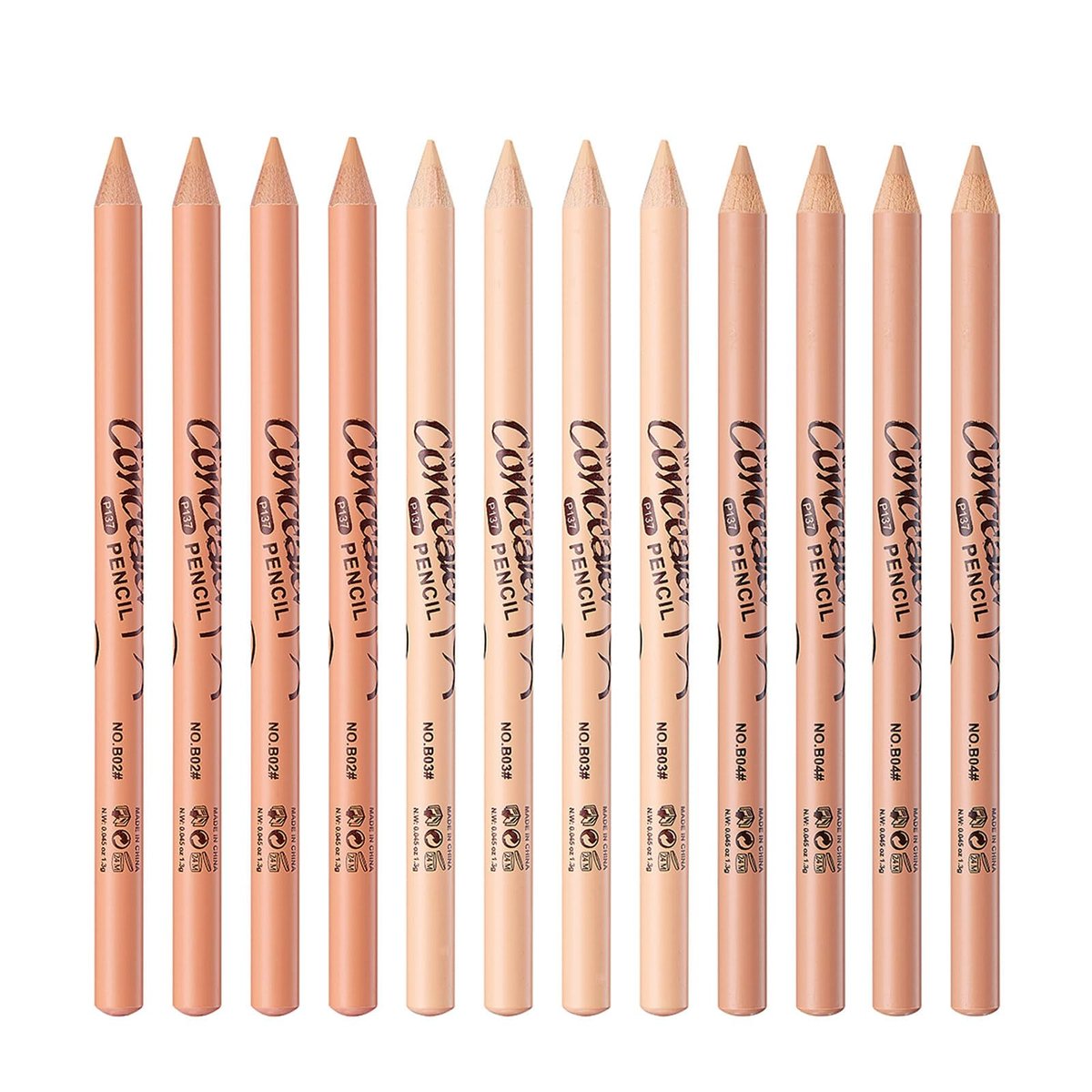 12 Pcs Wonder Concealer Pencil Set - 3 Colors Face Concealer Pencil for Blemish, Dark Circles, Acne, Aging Spots - Evens Out Skin Tone - görsel 1
